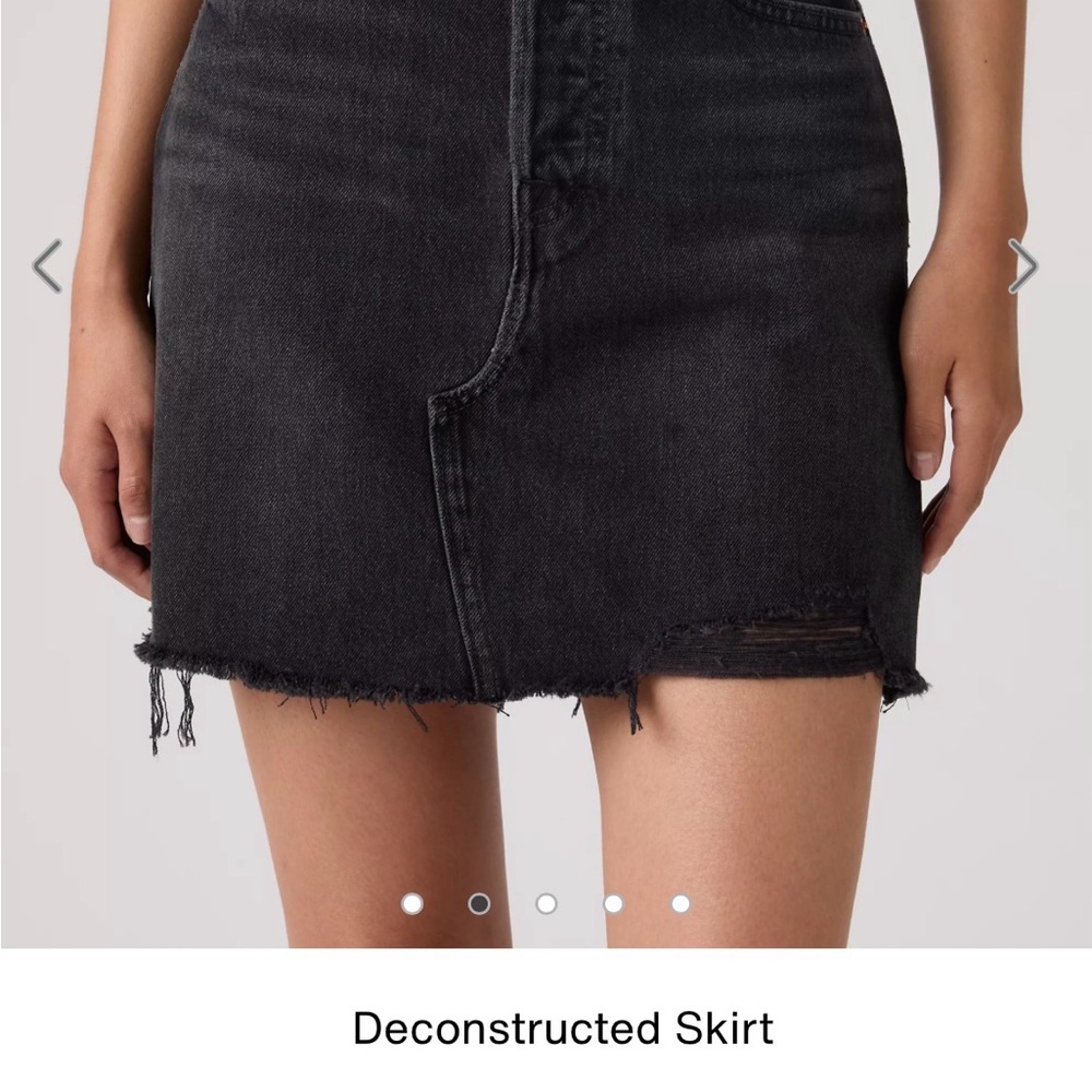 Levi's Black Deconstructed Mini Skirt